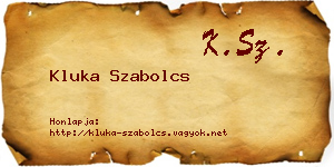 Kluka Szabolcs névjegykártya